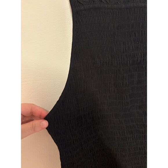 NWT Free People Iyla Smocked Mini Dress In Black Size XL - Picture 5 of 9